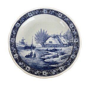 Vintage Royal Sphinx Delfts Cobalt Blue 15.5" Charger Plate by Boch